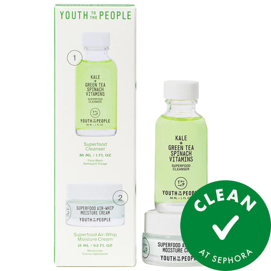 Youth Stacks Daily Skin Health Skincare Set - Vegan, Gluten-Free, Cruelty-Free Duo for Pores and Oiliness