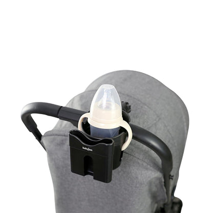 Babyjem 2-in-1 Baby Stroller Cup and Phone Holder - Adjustable, 360-Degree Rotatable, Tool-Free Installation