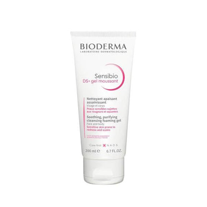 Bioderma Sensibio DS+ Foaming Gel Cleanser - Gentle Sensitive Skin Face Wash 200ml