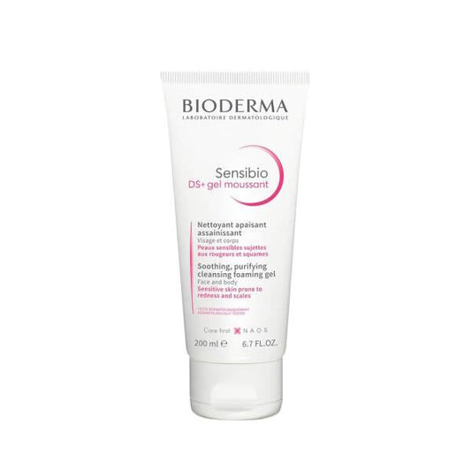 Bioderma Sensibio DS+ Foaming Gel Cleanser - Gentle Sensitive Skin Face Wash 200ml