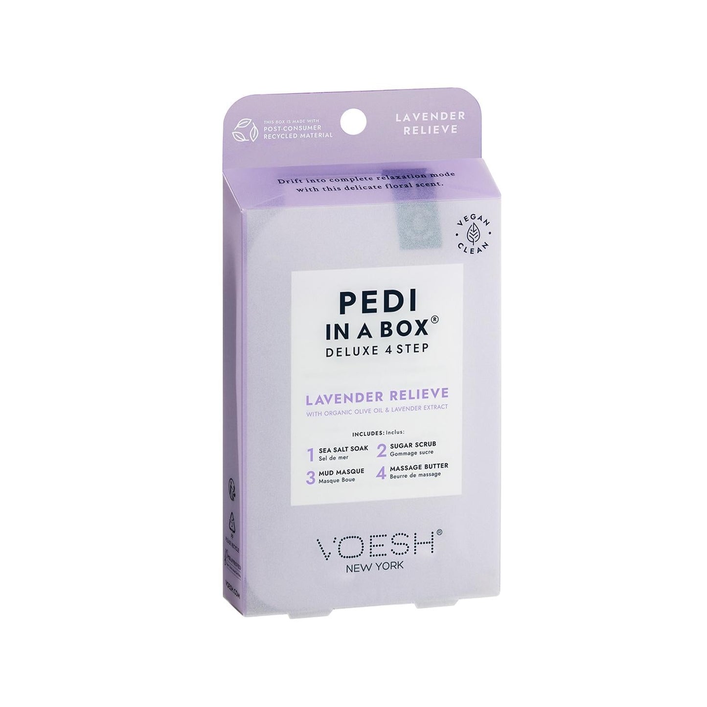 Voesh New York Pedi in a Box Lavender Pedicure Set 4 Steps
