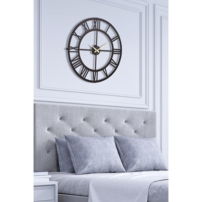 Muyika 41x41cm Silent Metal Wall Clock - Modern Decorative Clock for Home, Roma Design