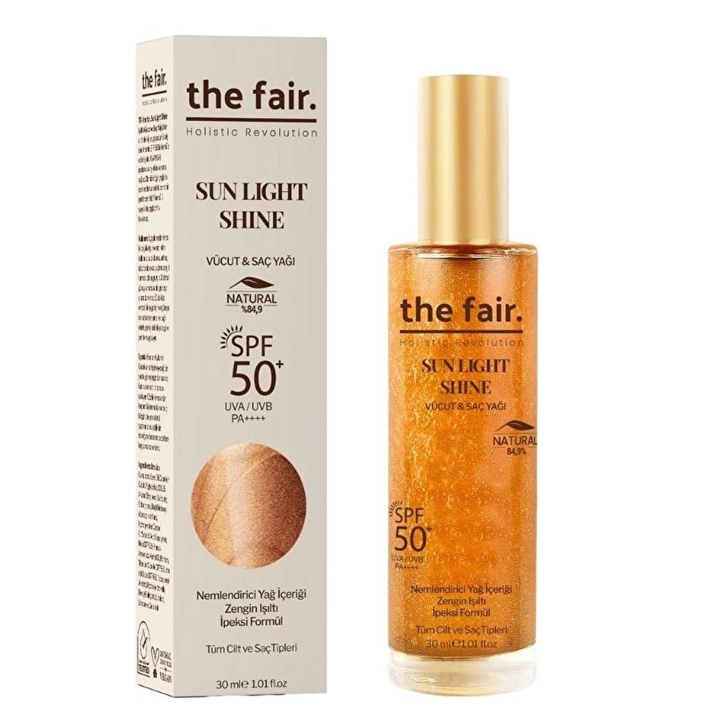 the fair. Sun Light Shine SPF50 Shimmering Body and Hair Oil 30 ml
