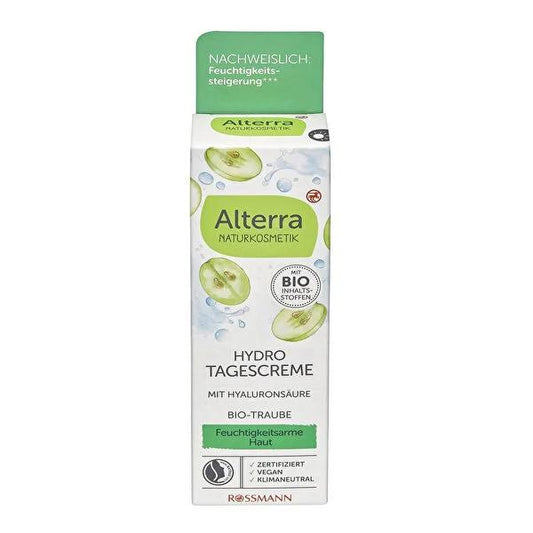 Alterra Day Cream - Moisturizing Anti-Aging Cream with Hyaluronic Acid & Organic White Tea Extract, Vegan Skincare, 1.69 fl oz