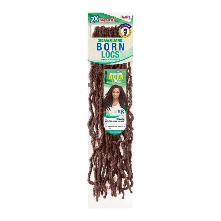 Janet Collection 2X Mambo Natural Born Locs 18" Hair Extensions - Choose Color