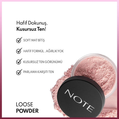 Note Pink Loose Powder Brightening Setting Makeup