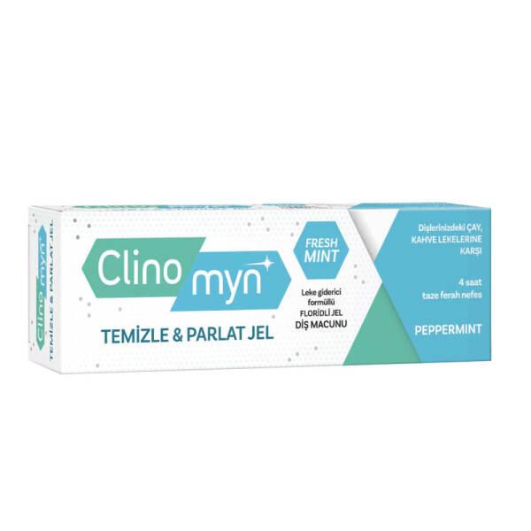 Clinomyn Toothpaste Gel - Deep Cleaning & Polishing for Whiter Teeth, 75ml, Mint Flavored