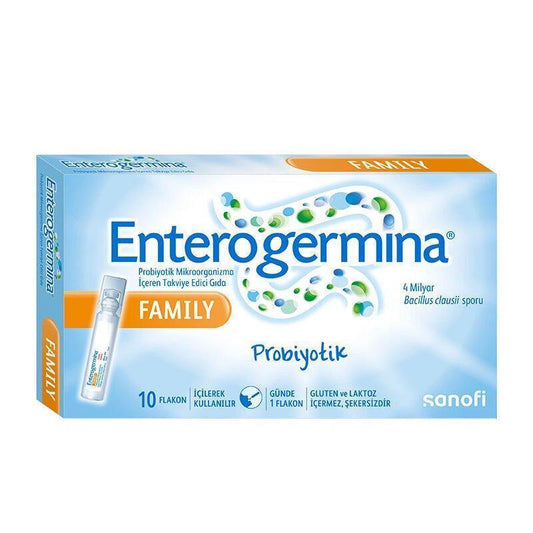 Enterogermina Probiotics Supplement for Family Gut Health Support - 10 Flakon Oral Probiotics