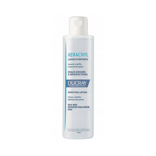 Ducray Keracnyl Lotion 200ml - Acne Treatment for Oily Skin, Daily Skincare