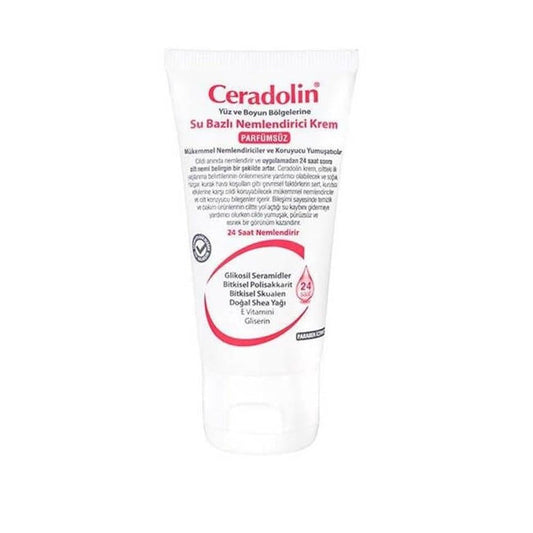 Ceradolin Moisturizing Cream 50ml - Fragrance-Free, Paraben-Free Face & Neck Cream