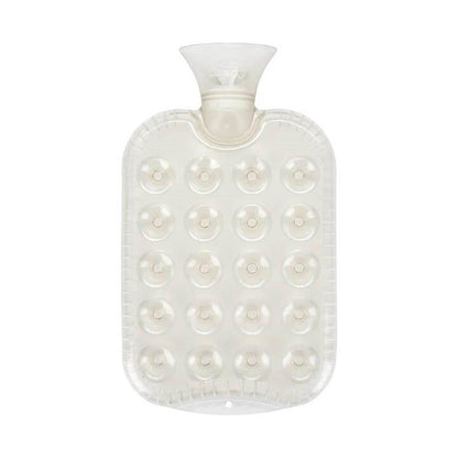 Fashy 1.2L Transparent Honeycomb Hot Water Bottle - TUV Certified, Odorless, Hot & Cold Therapy