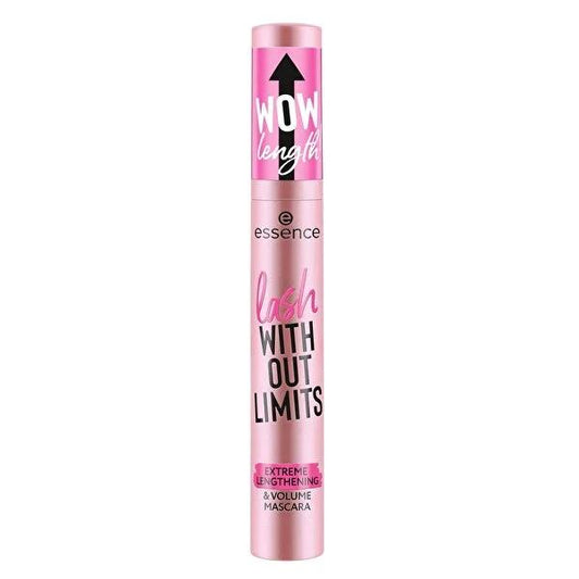 Essence Lash Without Limits Mascara: Extreme Lengthening & Volume - Ultra Black, Contact Lens Safe, Long Lasting Definition