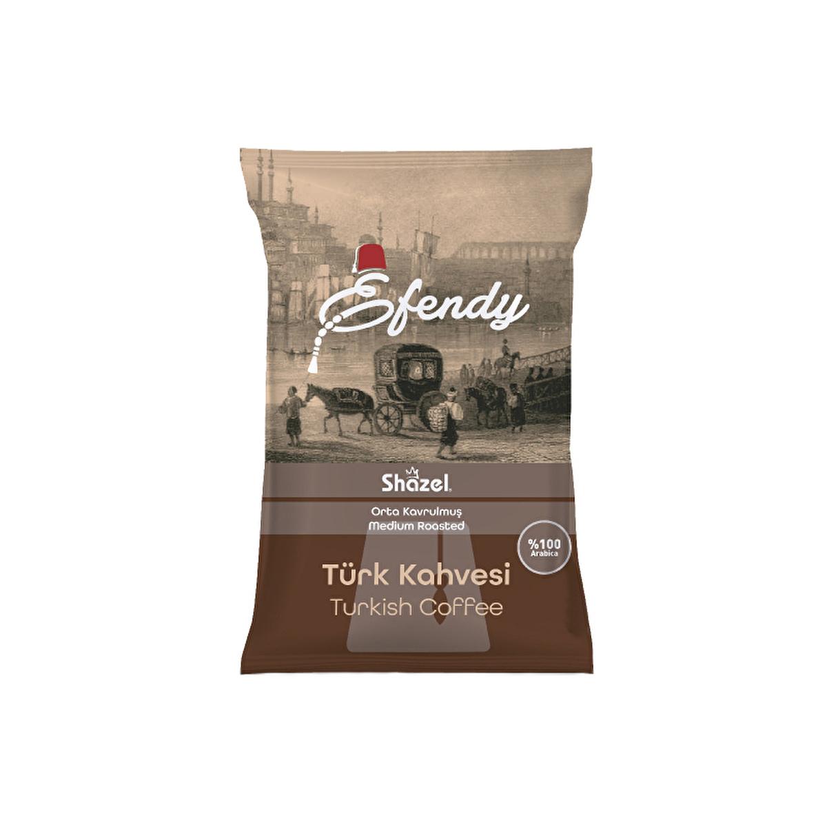 Shazel Efendy Traditional Medium Roast Turkish Coffee - 100g Arabica Beans, Gourmet Coffee Experience
