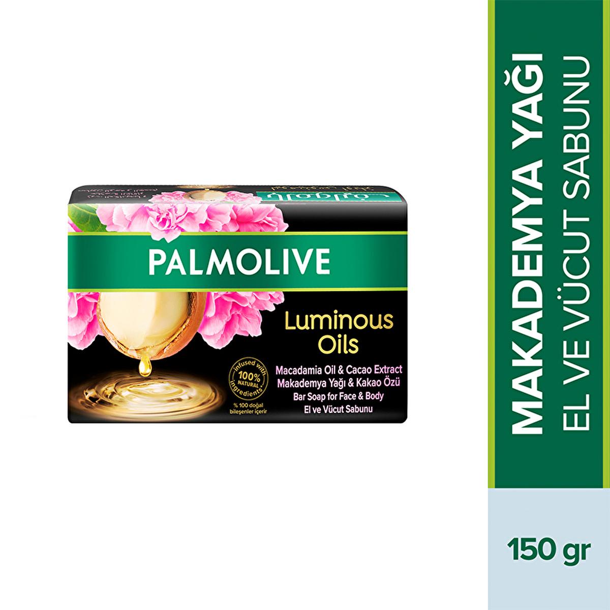 Palmolive Luminous Oils Macadamia Oil Face and Body Soap - Gentle Skincare Soap with Macadamia Oil & Fragrant Flower Essences