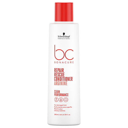 Bonacure Clean Emergency Rescue Hair Conditioner - Silicone-free Vegan Hair Repair Cream for Damaged Hair