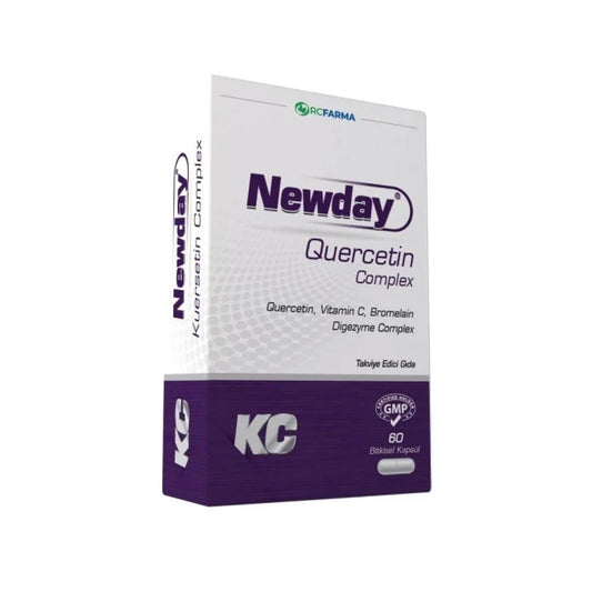 Newday Quercetin Complex Supplement - Antioxidant & Digestive Support, 60 Vegetarian Capsules