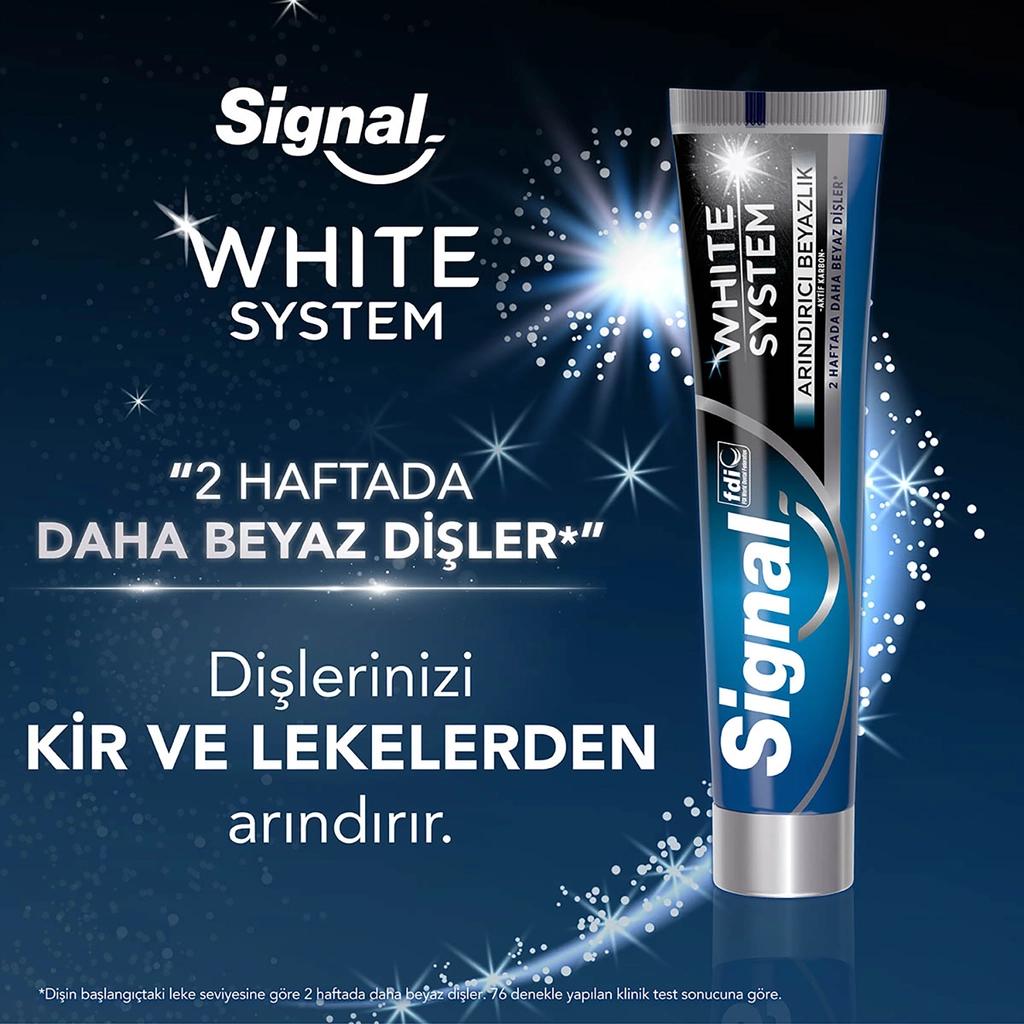Signal White System Purifying Whitening Toothpaste 2 x 75ml