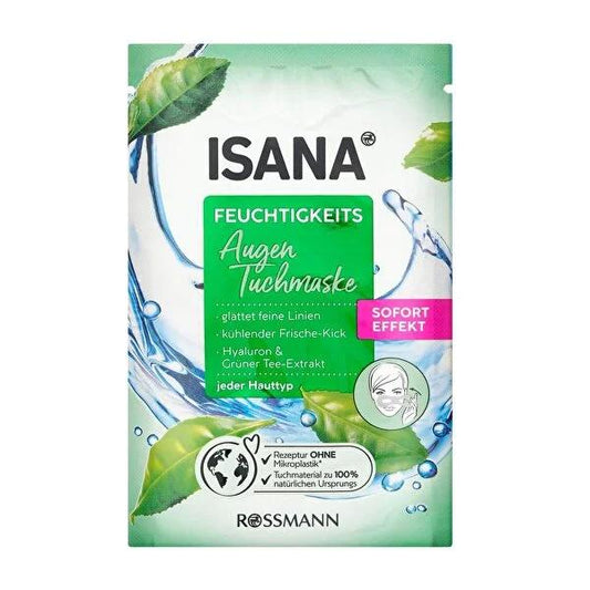 Isana Hydrating Eye Mask with Green Tea & Mango Extract - Vegan, Dermatologically Approved