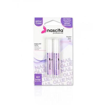 Nascita _effaf: Clear False Nail Adhesive - Strong, Long Lasting Artificial Nail Glue for Professional Nail Art, Bubble-Free Application