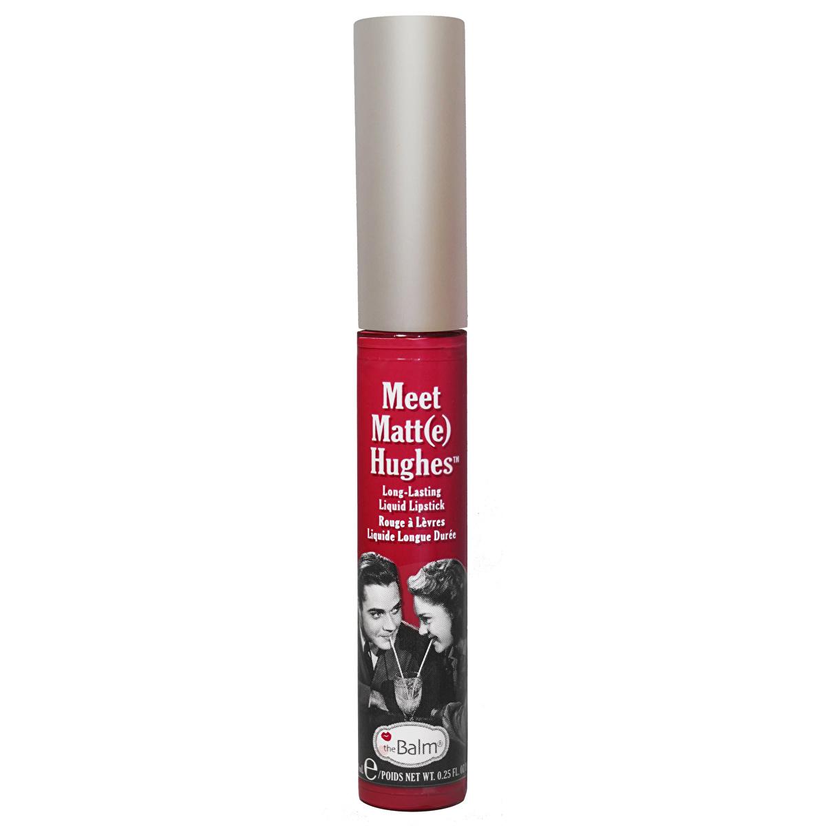 theBalm Liquid Lipstick Meet Matt(e) Hughes - Long Lasting Matte Lip Color with Non-Transfer Formula