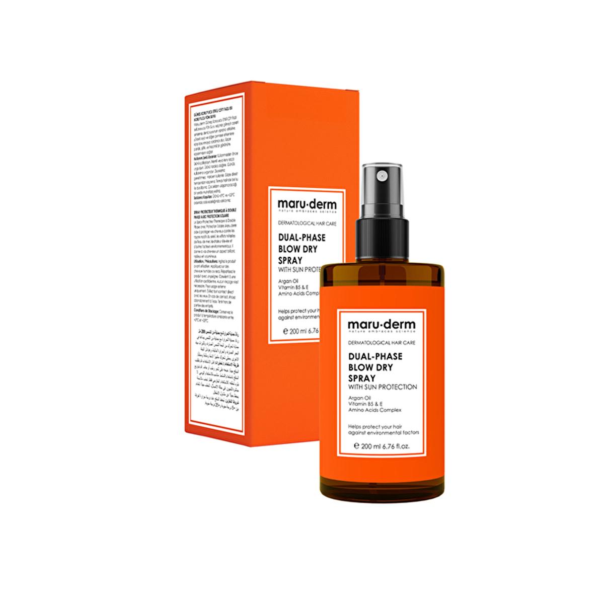 Maruderm Heat Protective Hair Serum with Argan Oil - Dual-Phase Formula for Shiny, Protected Hair
