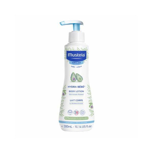 Mustela Hydra Bebe Baby Body Lotion - 300ml, Natural Ingredients for Moisturizing & Nourishing Infant Skin