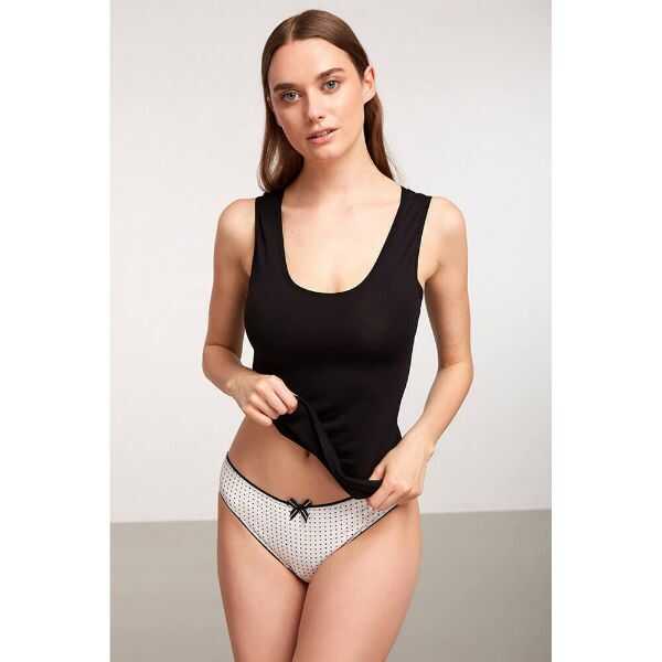 Kom 6363 Basic Singlet Camisole Black Lightweight Undershirt