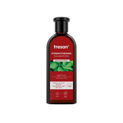 Tresan Nourishing Shampoo with Nettle Extract - 10.14 fl oz - Strengthens Hair, Natural Hair Care