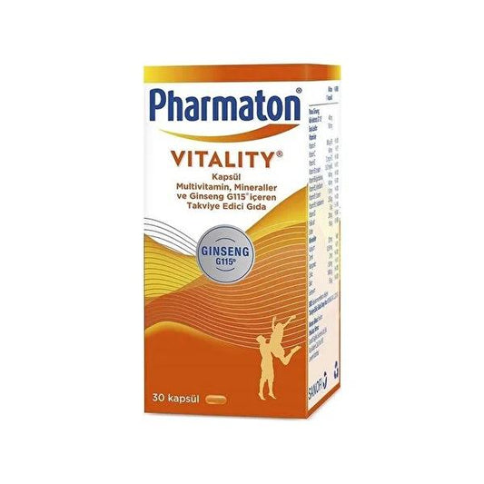 Pharmaton Multivitamin Supplement with Ginseng G115 - Boost Immune System & Vitality - 30 Capsules