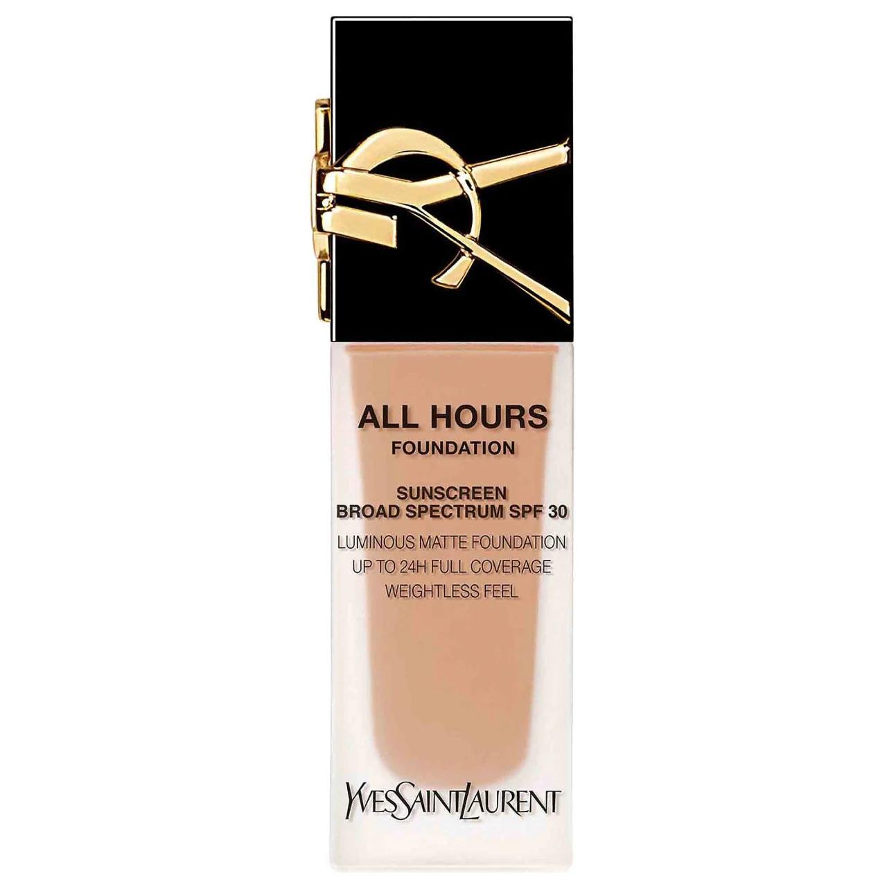 All Hours 24H Longwear Liquid Foundation with Hyaluronic Acid & SPF 30 - Matte Finish, Waterproof & Transfer Proof