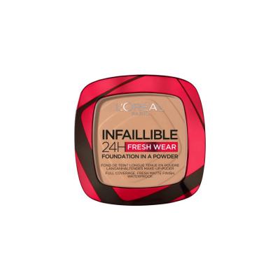Loreal Paris Infaillible 24H Fresh Wear Powder Foundation 220 Sand - Long-Lasting Matte Finish Makeup