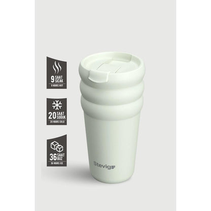 Stevig Bubble Stainless Steel Thermos in Lightest Sky 600ml