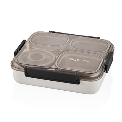 Vagon Life 1200ml Stainless Steel Lunch Box - Leakproof Bento Box with Compartments for Fresh Food Storage, Durable Metal Food Container