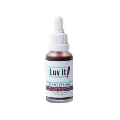 Luv it. Exfoliating AHA + BHA Peeling Serum 30 ml - Chemical Exfoliant for Smooth Skin