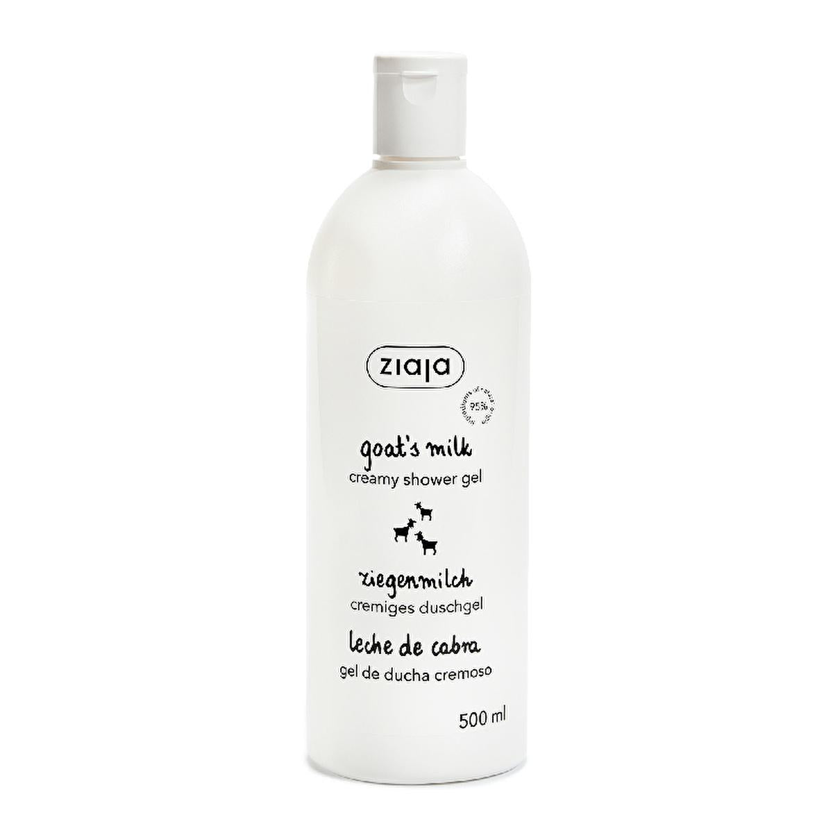 Ziaja Goat Milk Creamy Body Wash: Natural Moisturizing Shower Gel for Dry, Sensitive Skin | Gentle Cleansing for Kids & Adults, 16.9 fl oz