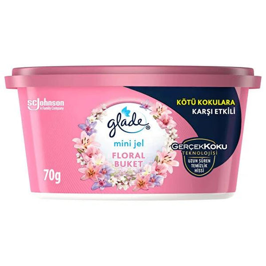 Glade Mini Gel Air Freshener Floral Perfection: Adjustable Scent For Closet, Drawers, Small Spaces - Odor Eliminator, 70 gr