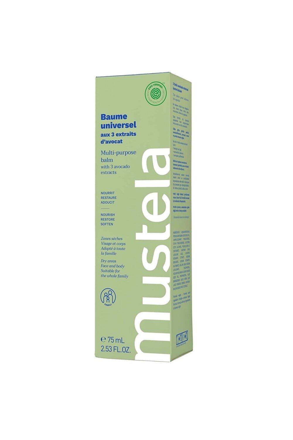 Mustela Multi-Purpose Avocado Balm - Nourishing Skincare for the Whole Family, Natural Dry Skin Relief