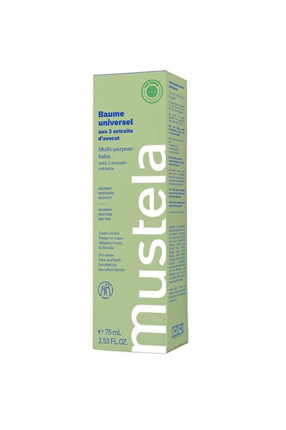 Mustela Multi-Purpose Avocado Balm - Nourishing Skincare for the Whole Family, Natural Dry Skin Relief