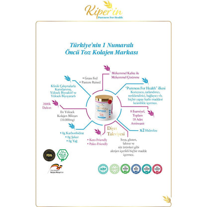 Kiperin Collagen Peptides - 500g | 50 Daily Servings