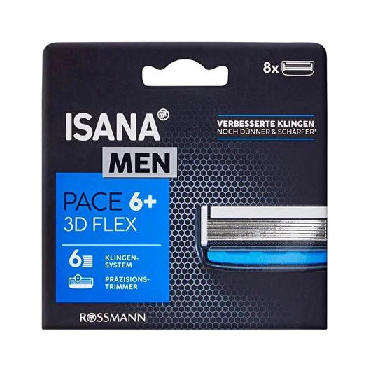 Isana Men's 6-Blade Replacement Razor Blades - High-Quality Shaving Accessories for Men