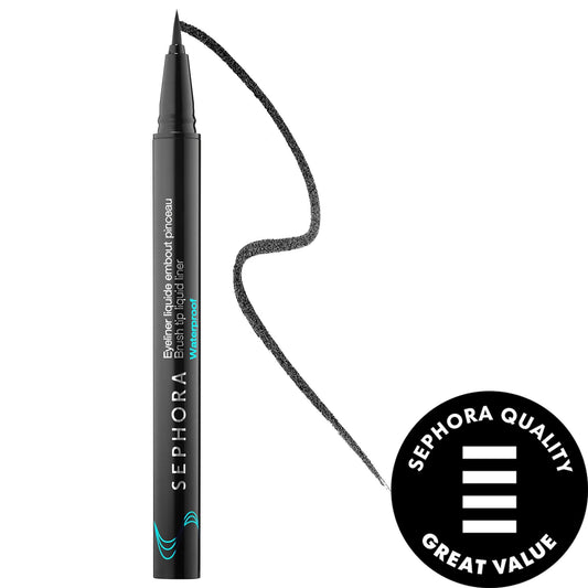Hot Line: Intense Black Waterproof Liquid Eyeliner - Smudge-Proof, Long-Lasting Definition & Precise Brush Tip for All-Day Wear