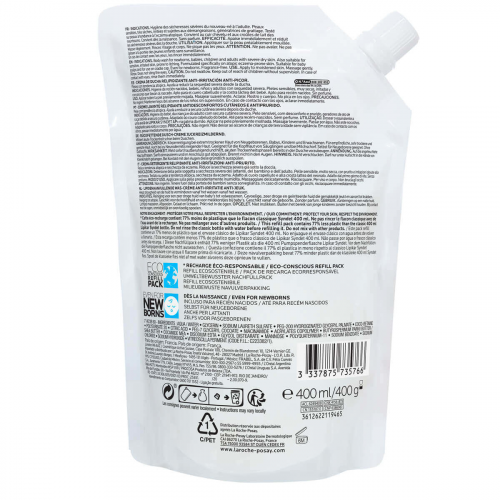 La Roche-Posay Lipikar Syndet AP+ Wash Cream Eco Refill