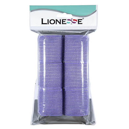 Lionesse Sponge Hair Rollers Purple 6-Pack