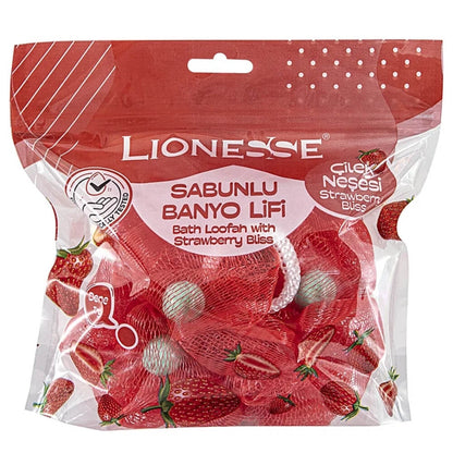 Lionesse Strawberry Soap Infused Bath Loofah 952