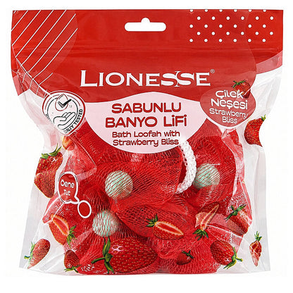 Lionesse Strawberry Soap Infused Bath Loofah 952