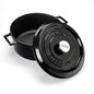 LAVA Cast Iron Cookware Pot - 28cm Enamel Coated Large Capacity Cooking Pot for Family Gatherings