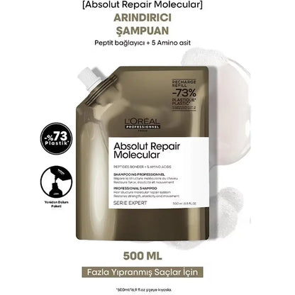 L'Oreal Professionnel Absolut Repair Molecular Shampoo Refill 500ml