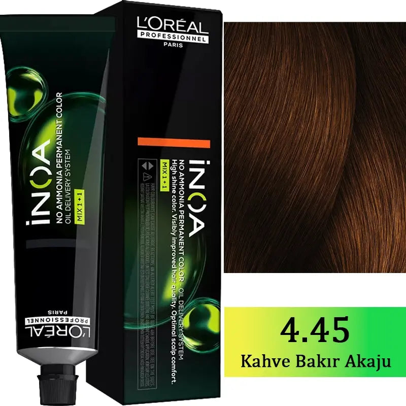 L'Oreal Professionnel Inoa Ammonia-Free Hair Color 4.45 60g