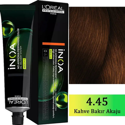 L'Oreal Professionnel Inoa Ammonia-Free Hair Color 4.45 60g