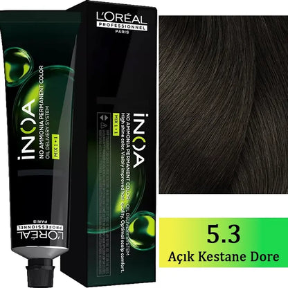L'Oreal Professionnel Inoa Ammonia-Free Hair Color 5.3 Light Golden Brown 60g